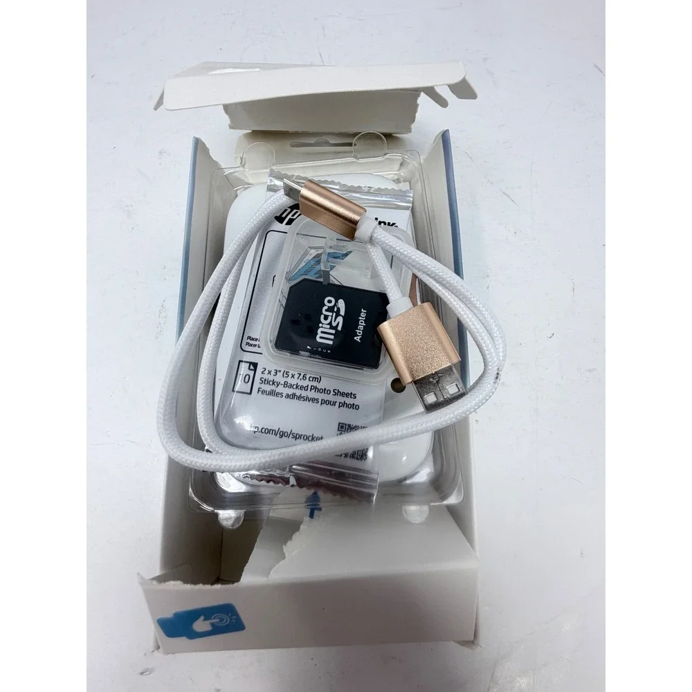 HP Sprocket 2-in-1 Instant Camera Printer White Rose Gold ZINK 2x3 Photo